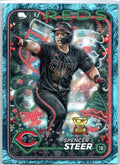 2024 Topps Holiday #H112 Spencer Steer Blue Metallic Glitter