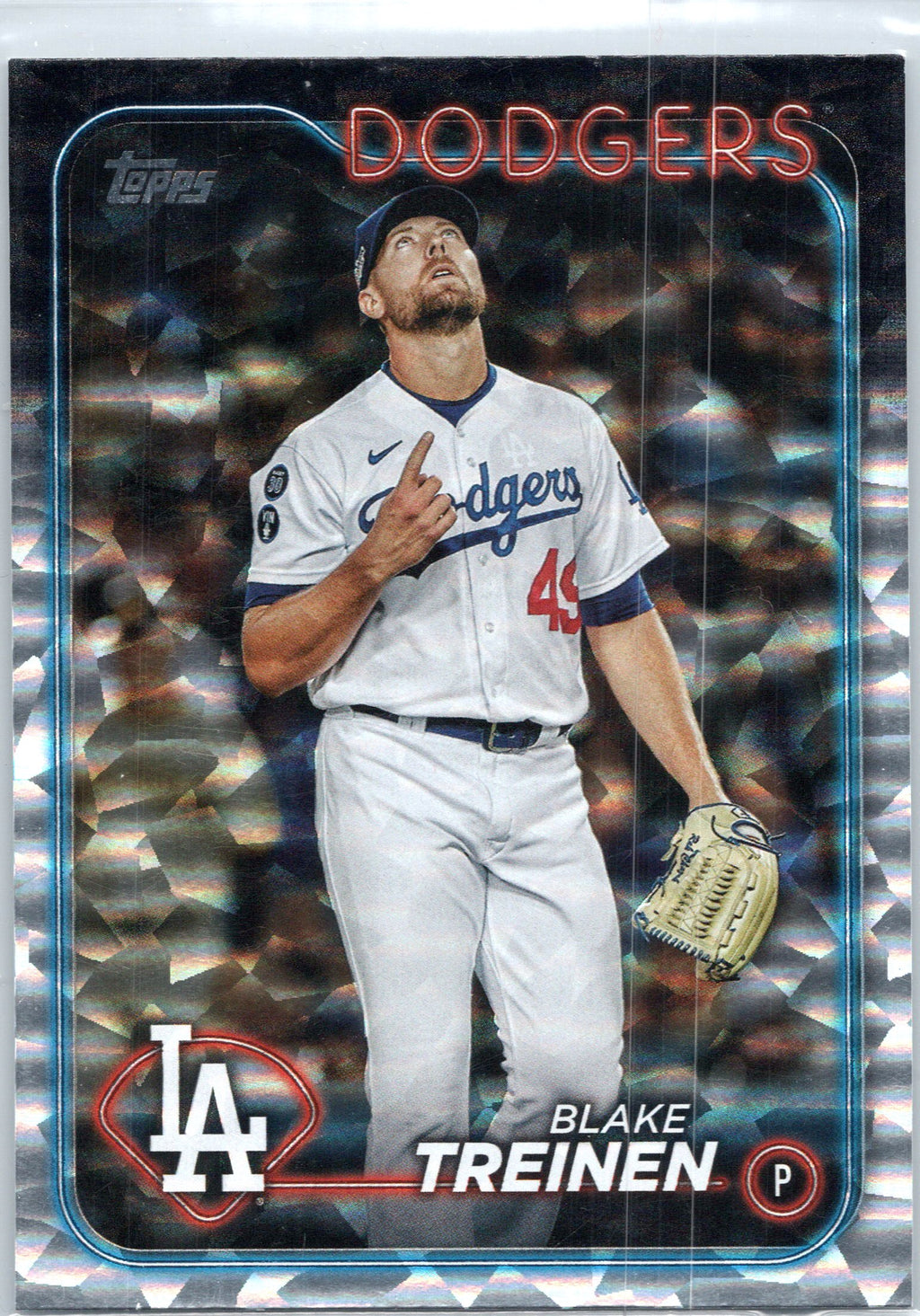 2024 Topps Update #US196 Blake Treinen Silver Crackle Foilboard