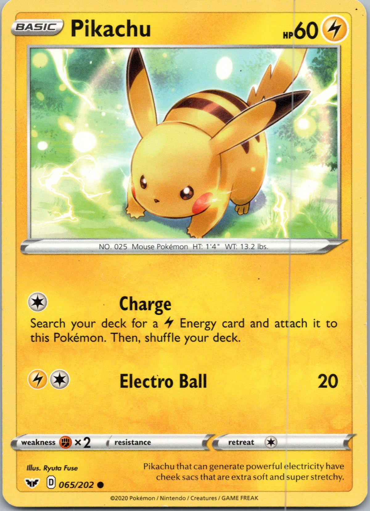 SWSH01: Sword & Shield Base Set #065/202 Pikachu