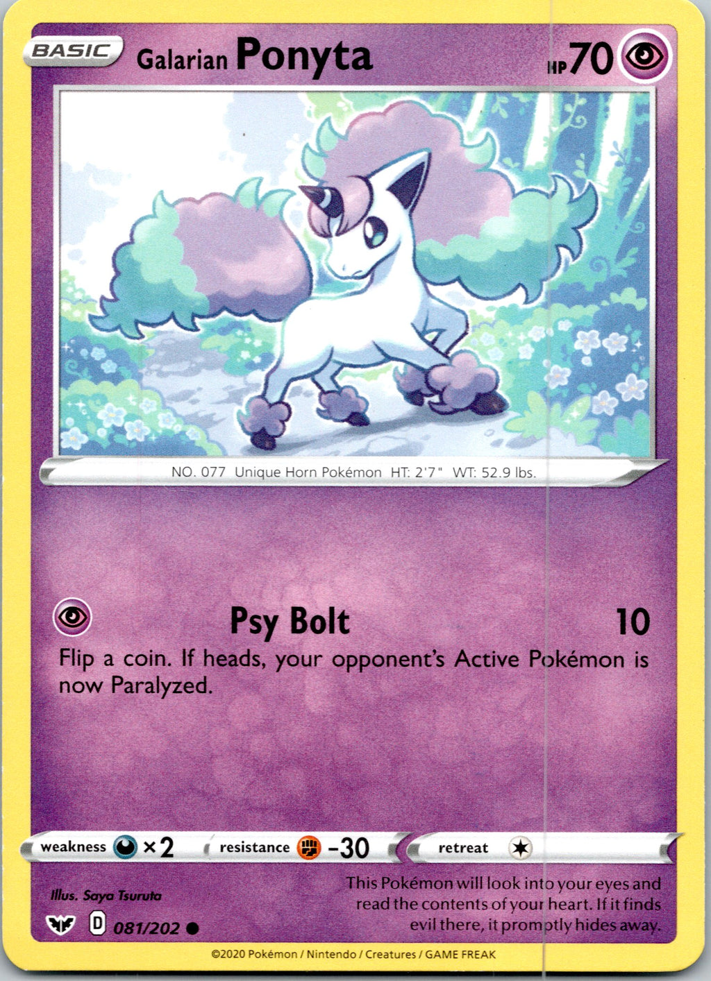 SWSH01: Sword & Shield Base Set #081/202 Galarian Ponyta