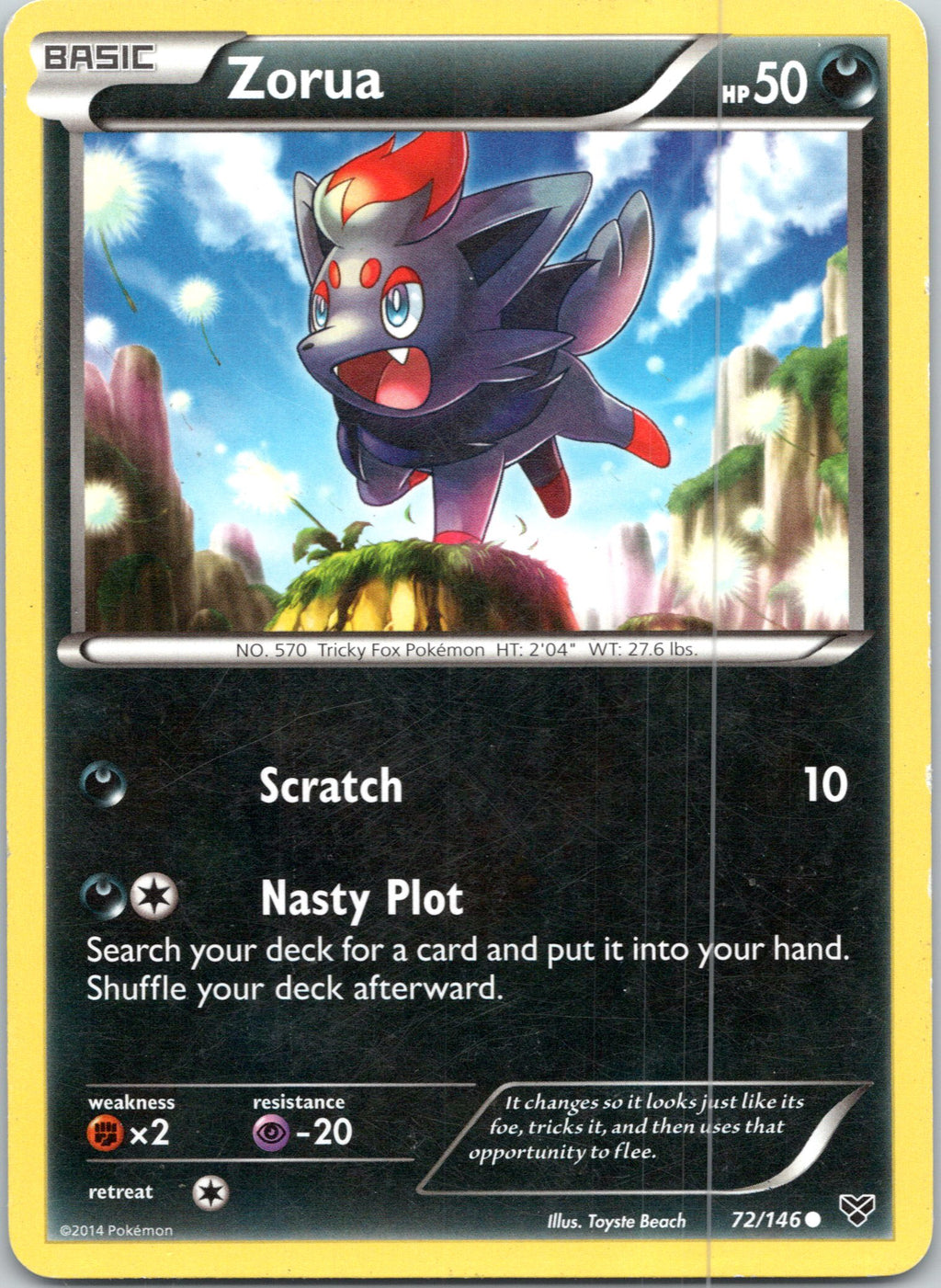 XY Base Set #72/146 Zorua