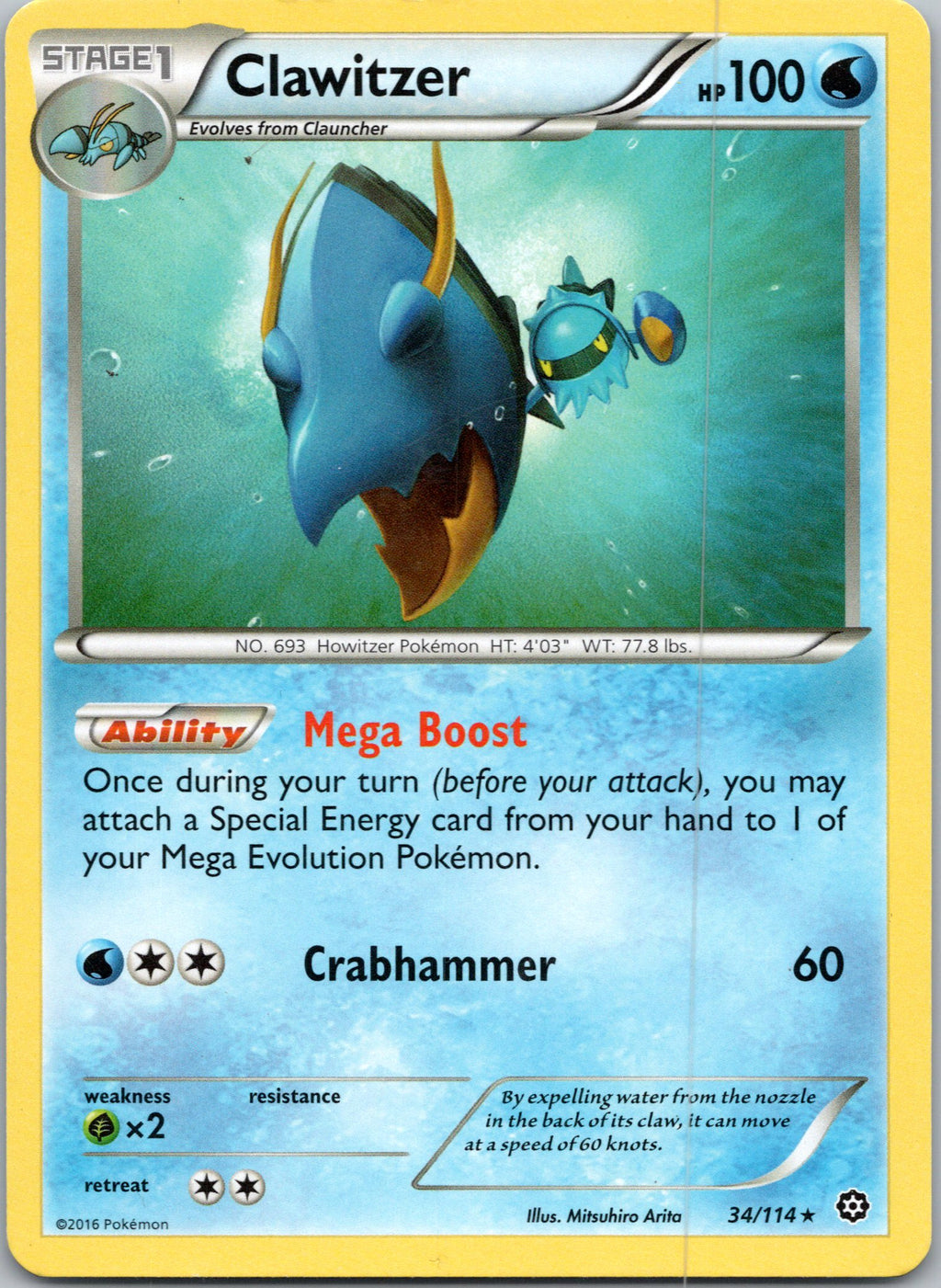 XY - Steam Siege #34/114 Clawitzer