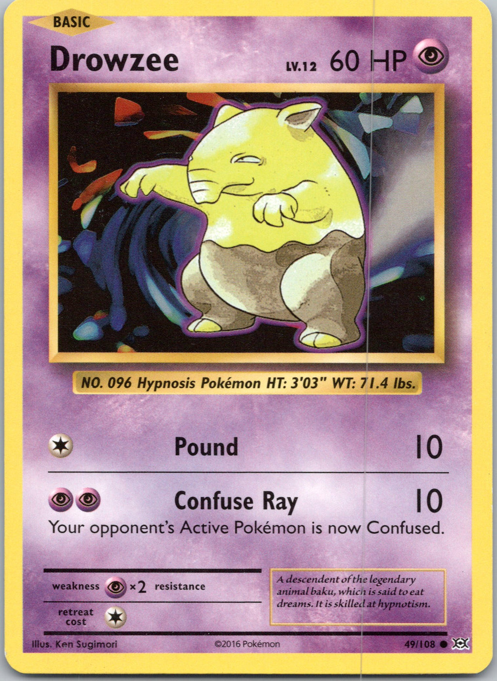 Base Set (Shadowless) #049/102 Drowzee
