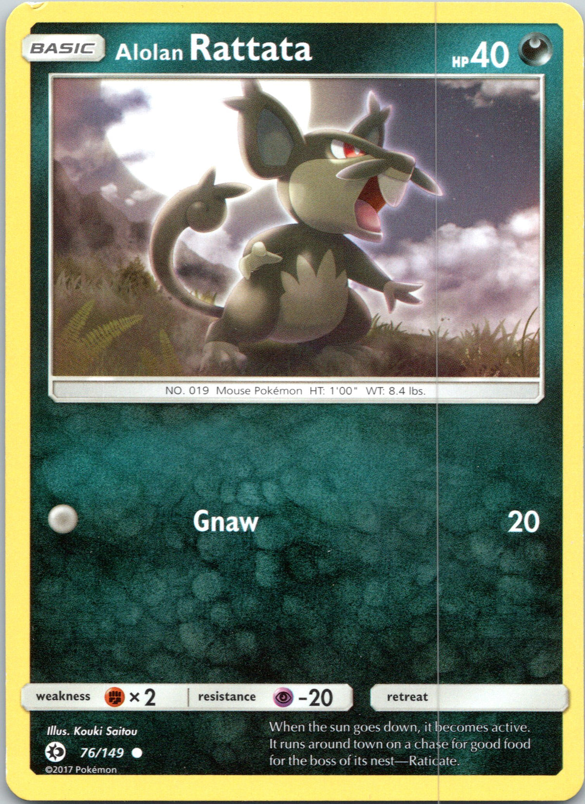 SM Base Set #76/149 Alolan Rattata