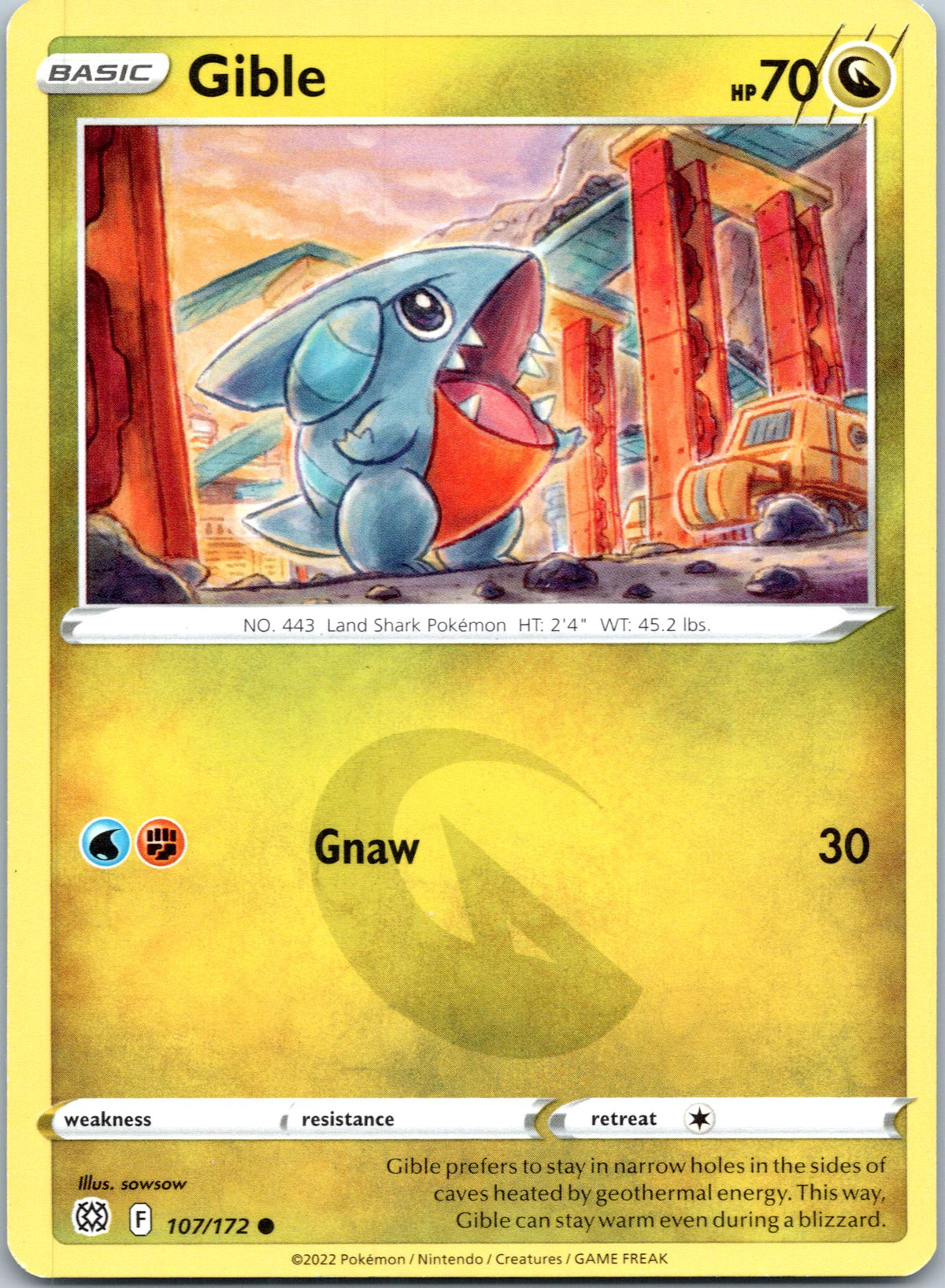 SWSH09: Brilliant Stars #107/172 Gible