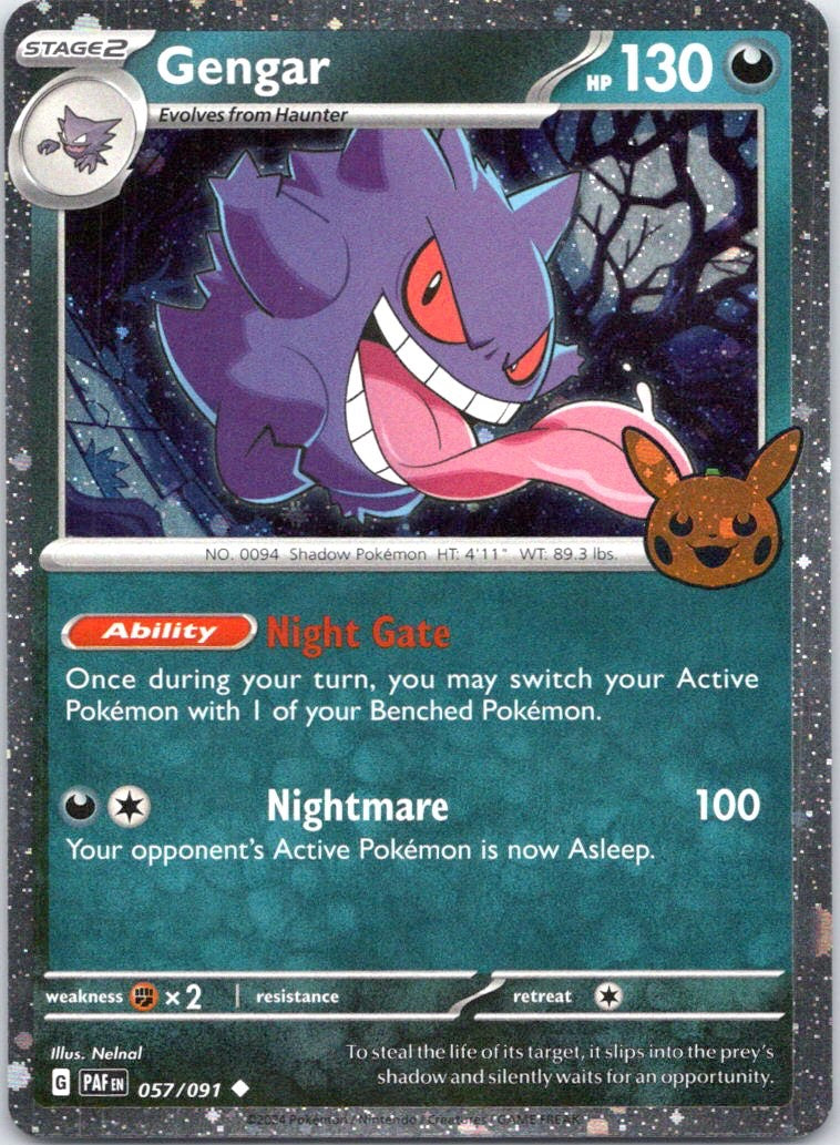 Trick or Trade BOOster Bundle 2024 #057/091 Gengar (Cosmos Holo)