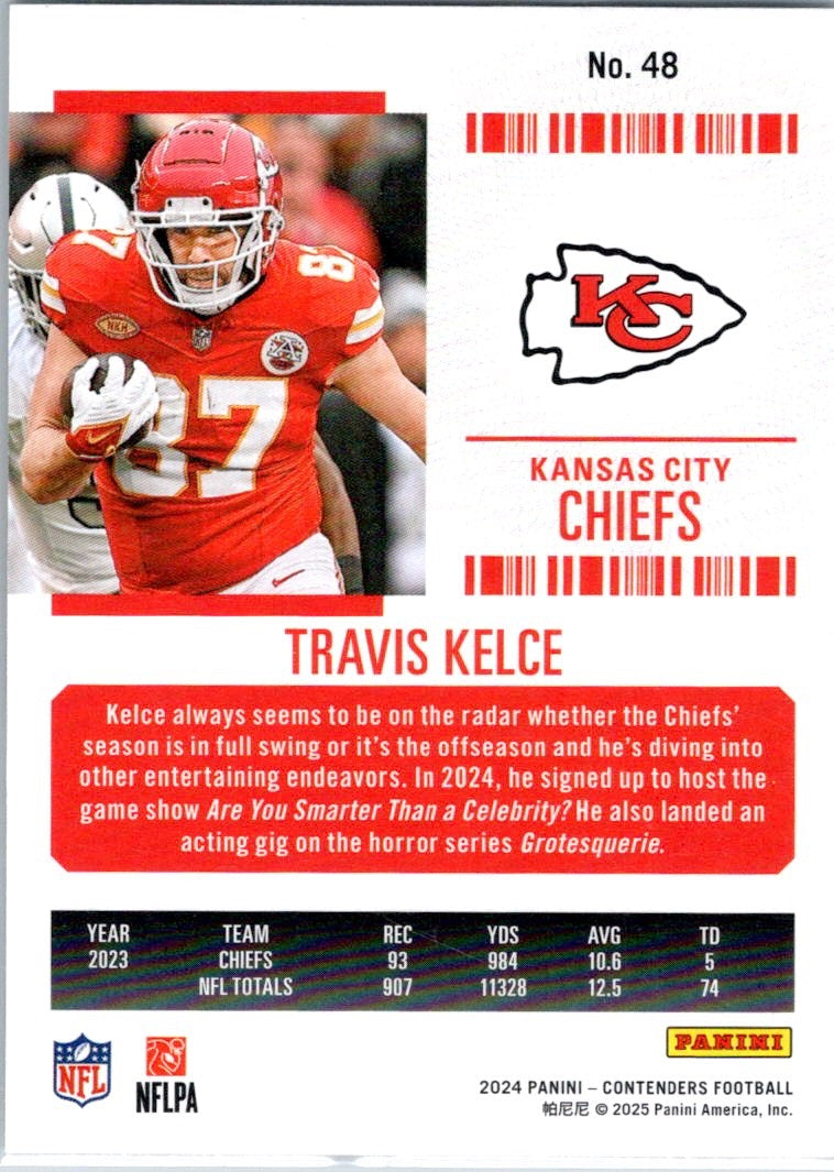 2024 Panini Contenders #48 Travis Kelce Retail