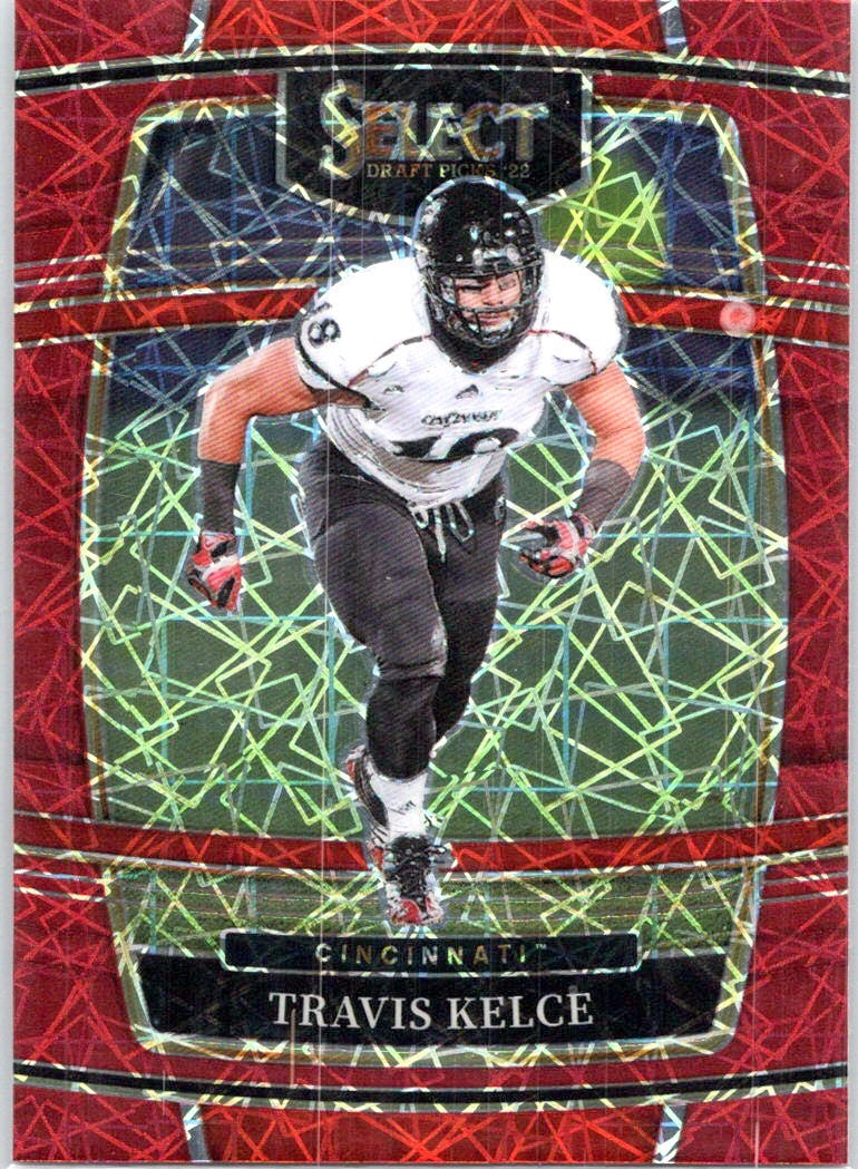 2022 Panini Select Draft Picks #30 Travis Kelce Red Lazer Prizm