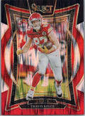 2024 Panini Select #97 Travis Kelce Black & Red Prizm Shock