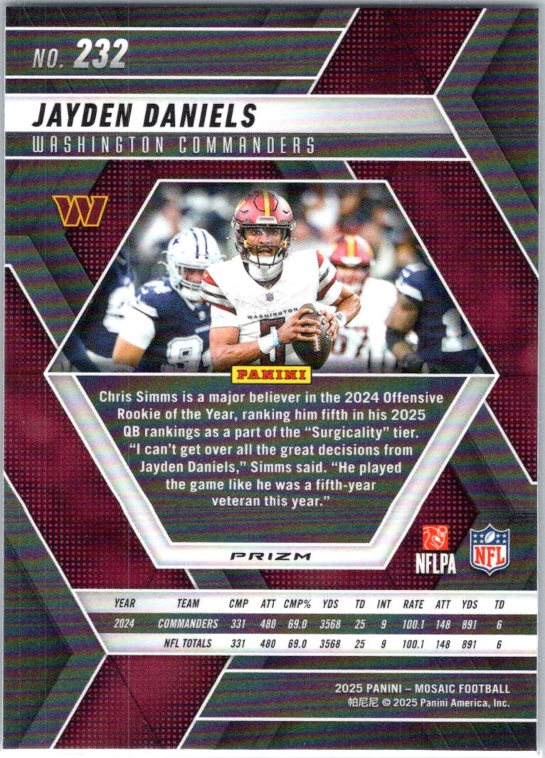 2025 Panini Mosaic #232 Jayden Daniels