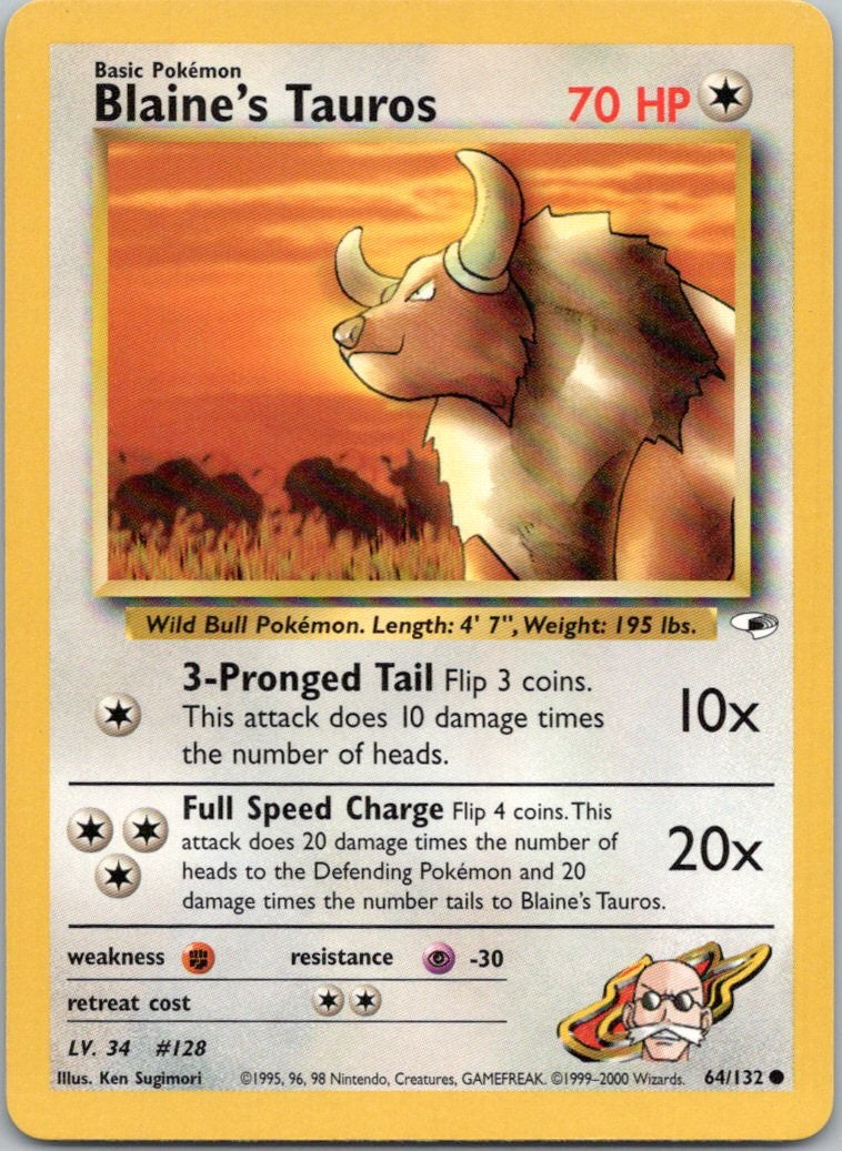 Gym Heroes #064/132 Blaine's Tauros