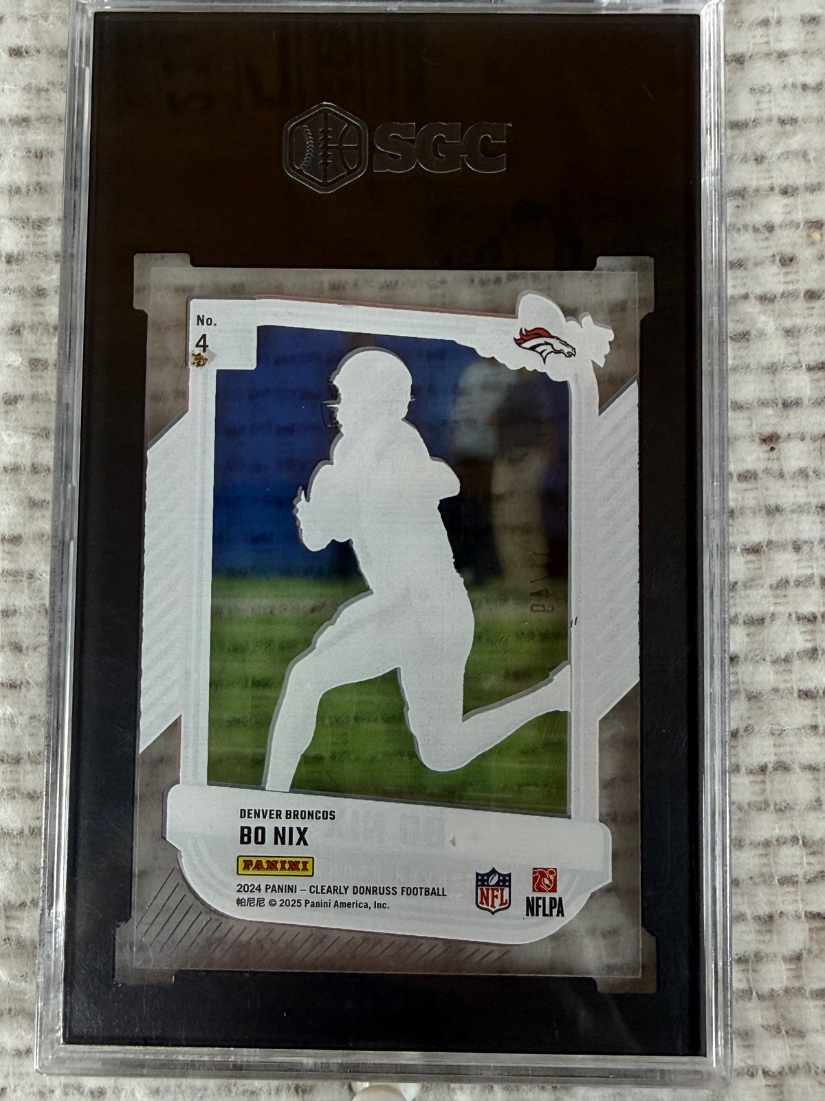 2024 Clearly Donruss #4 Bo Nix Clearly The Rookies SGC 9