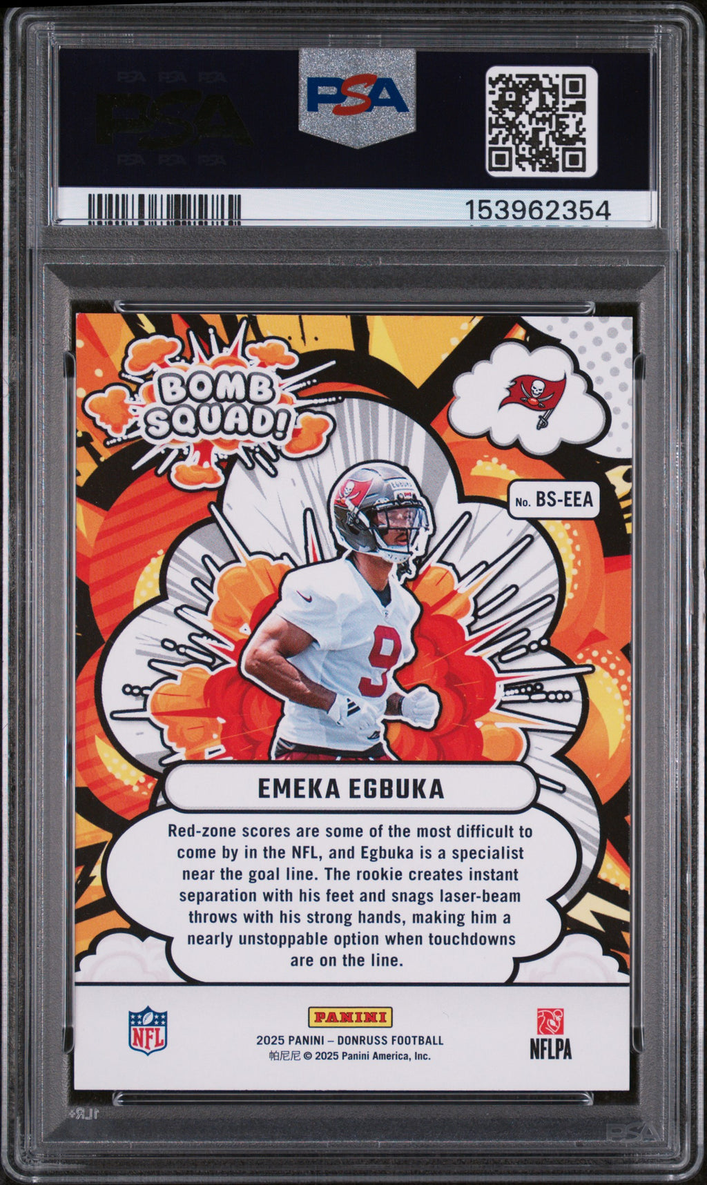2025 Panini Donruss Bomb Squad #BS-EEA Emeka Egbuka PSA 9