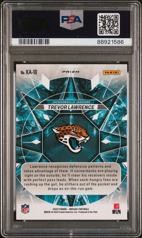 2023 Panini Mosaic Kaleidoscopic #KA10 Trevor Lawrence PSA 9