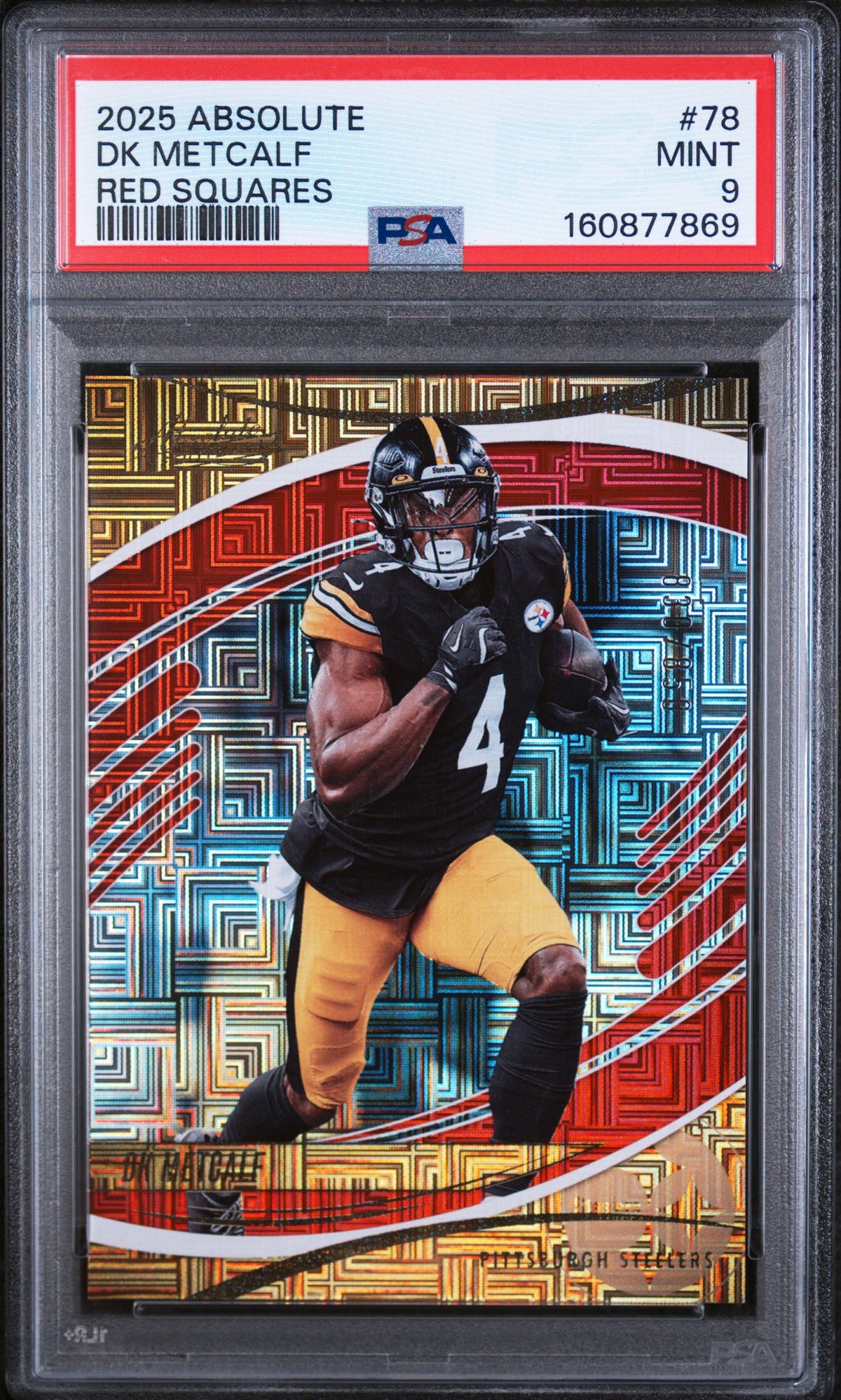 2025 Panini Absolute #78 Dk Metcalf Red Squares PSA 9