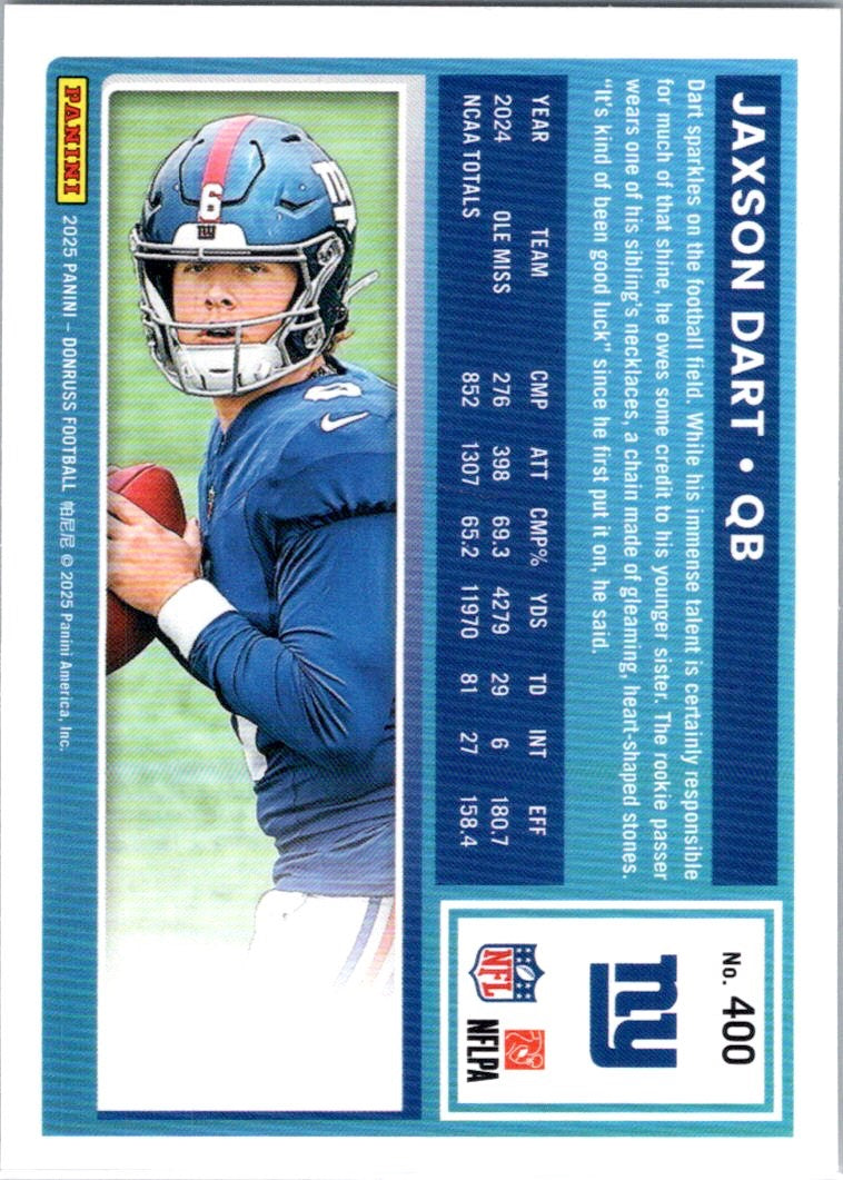 2025 Donruss #400 Jaxson Dart