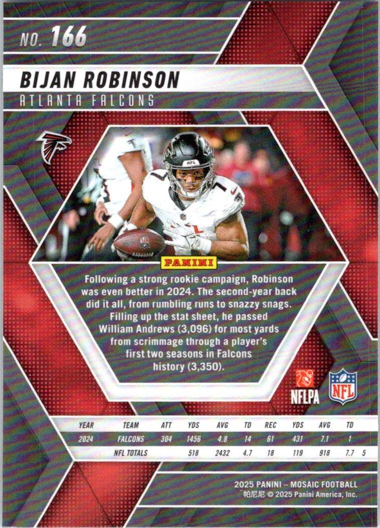 2025 Panini Mosaic #166 Bijan Robinson