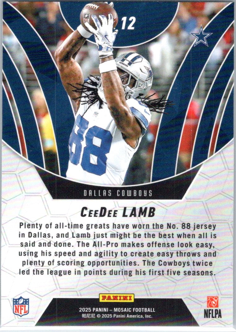 2025 Panini Mosaic #12 CeeDee Lamb Elevate