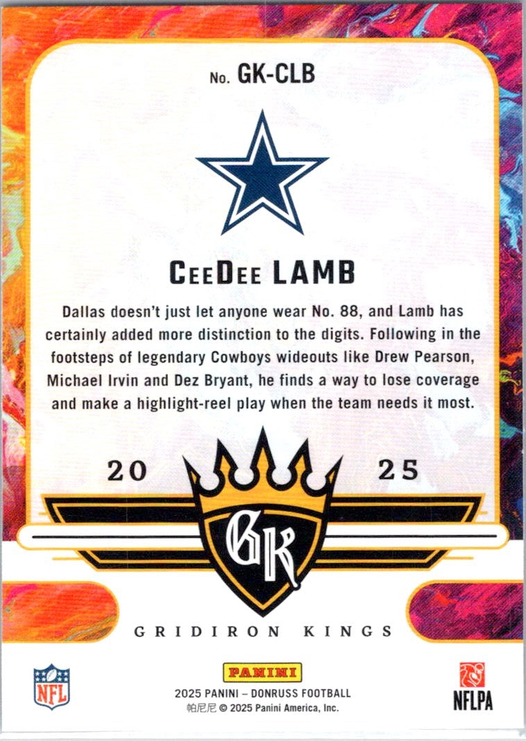 2025 Donruss #GK-CLB CeeDee Lamb Gridiron Kings